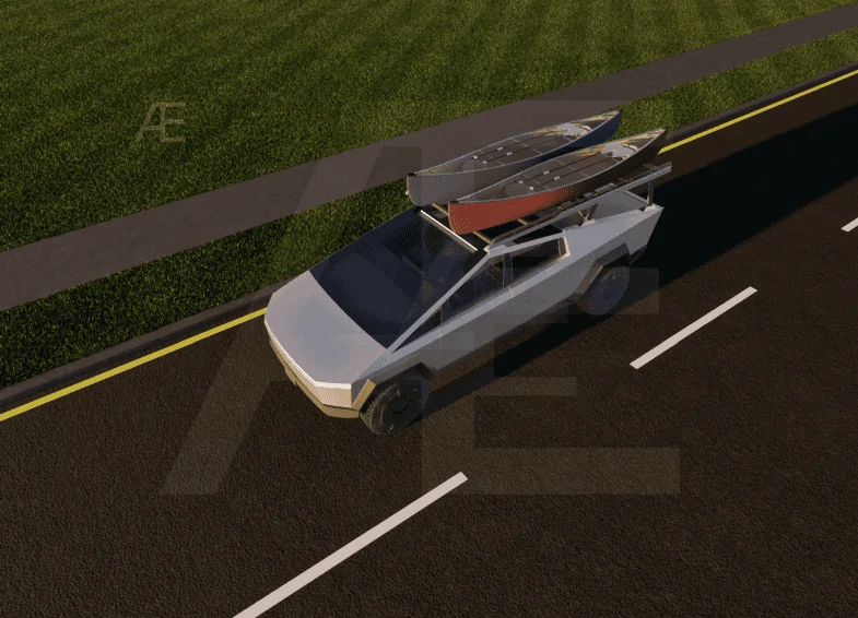 Tesla Cybertruck Cybertruck Ladder Racks? CT-Rack 008 - SWM-Sunris