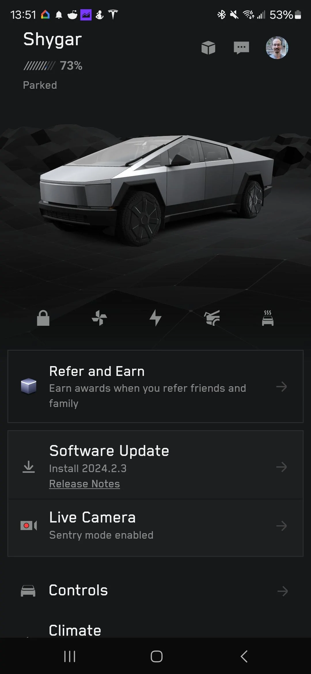 Tesla Cybertruck Picked up my AWD Foundation Series Cybertruck yesterday in NorCal Screenshot_20240207_135149_Tesla