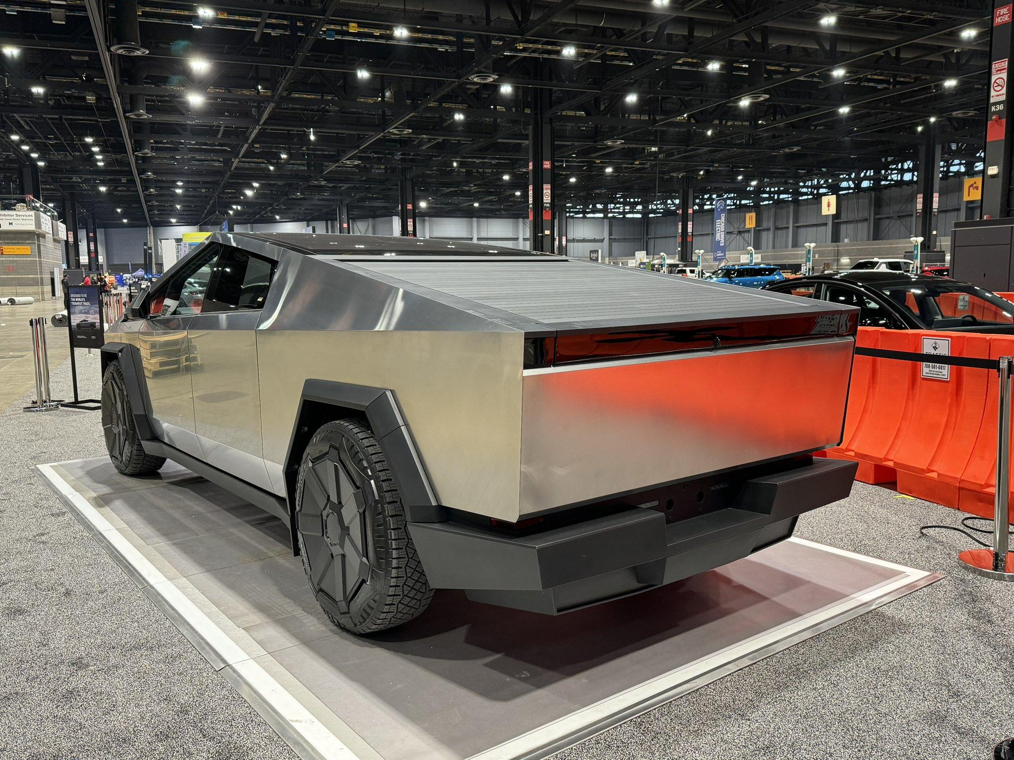 Tesla Cybertruck Cybertruck is on display at 2024 Chicago Auto Show GFyA_P3XgAAdPwD