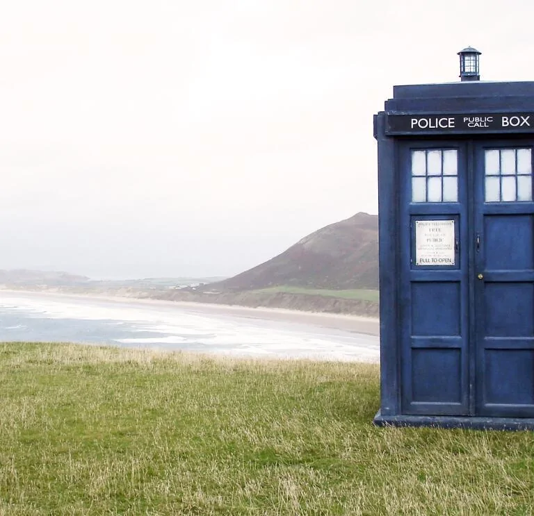 Tesla Cybertruck Gloss Nebula Blue Cybertruck - Vinyl Wrap  Crown copyright (2019) Wales Screen_TARDIS at Rhosilli-small