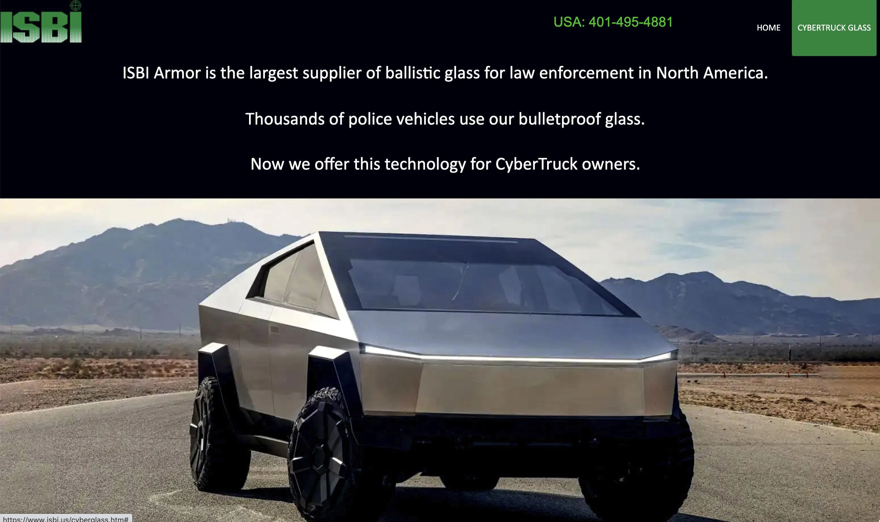 Tesla Cybertruck Bulletproof window option announcement on Thursday? CYBERTRUCK GLASS: ISBI Armor Inc 2024-02-10 11-17-59