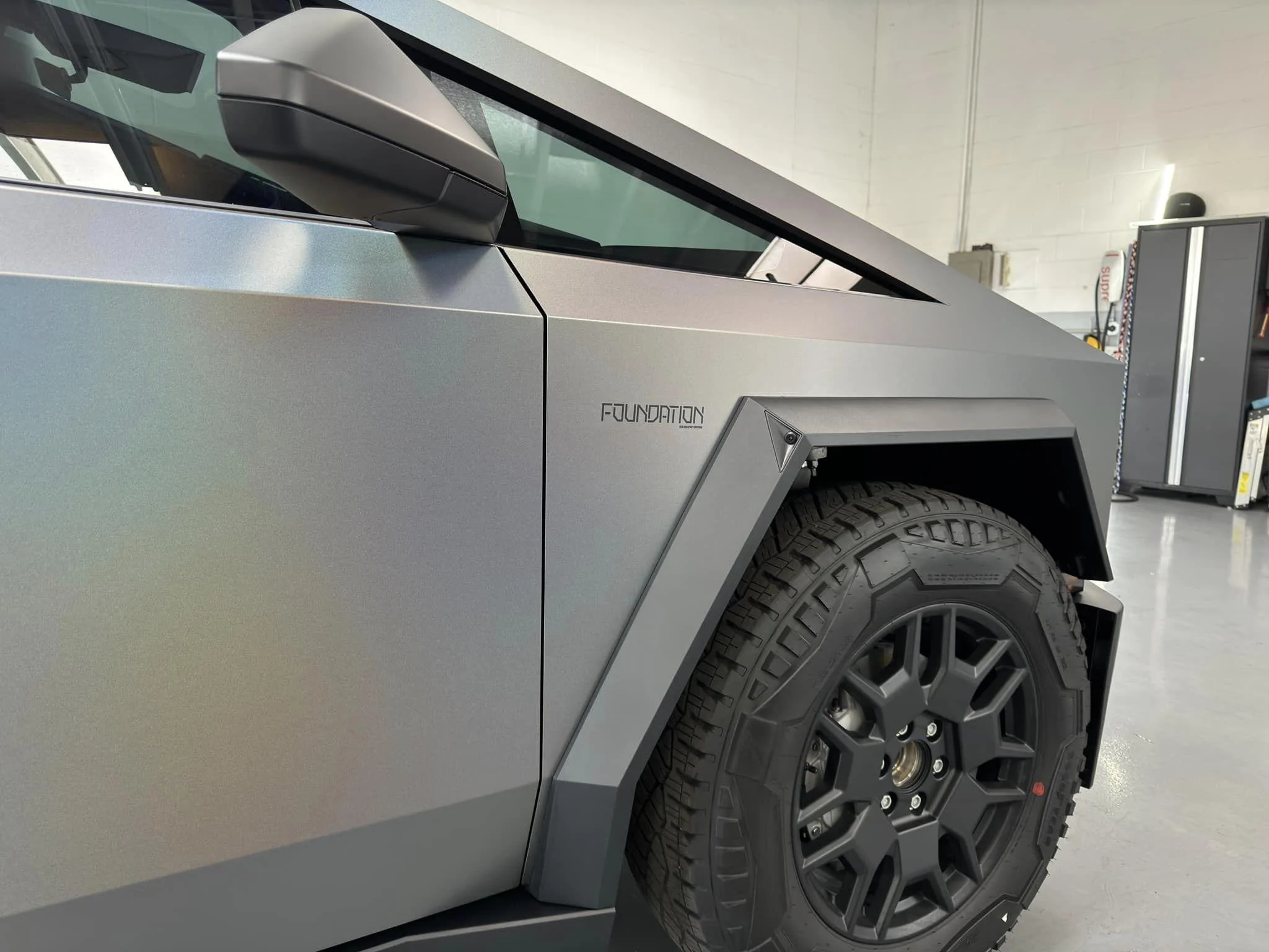 Tesla Cybertruck 3M 2080 Satin Flip Psychedelic Vinyl Wrap on Tesla Cybertruck Looks Amazing 3M 2080 Satin Flip Psychedelic Vinyl Wrap Cybertruck 2