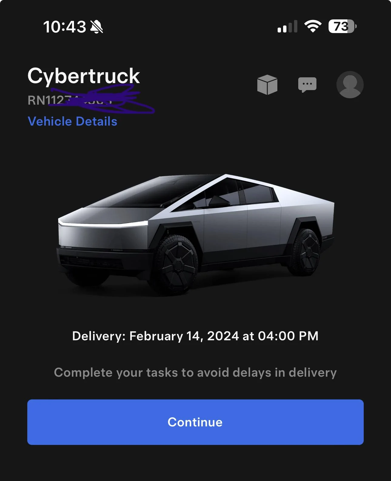 Tesla Cybertruck 12/9 Orders Nor Cal VIN Waiting Room. IMG_7554