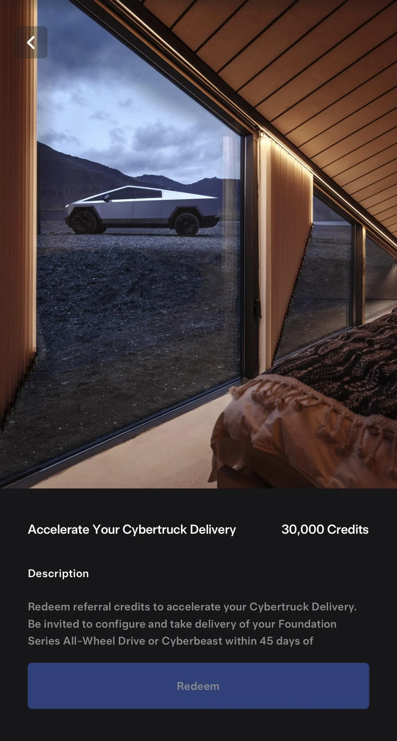 Tesla Cybertruck Accelerate your Cybertruck delivery with 30,000 Referral Credits IMG_0770