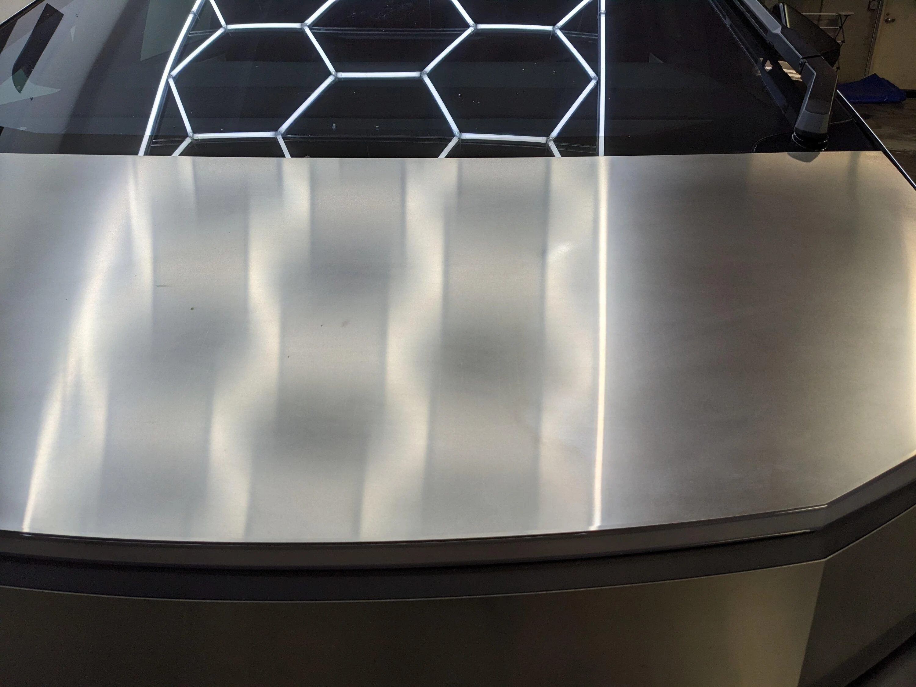 Tesla Cybertruck PSA on maintaining the stainless steel PXL_20240216_185331996
