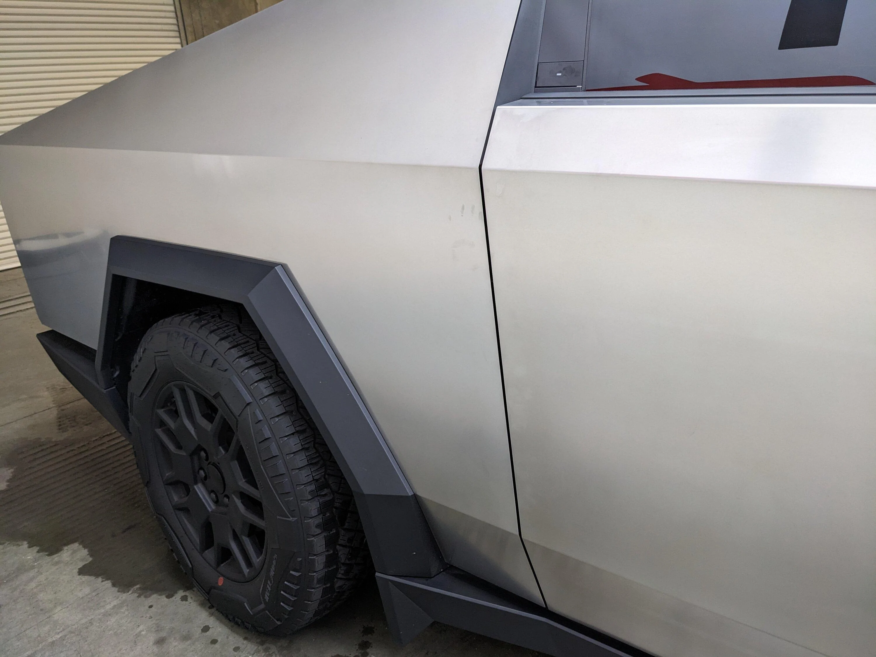 Tesla Cybertruck PSA on maintaining the stainless steel PXL_20240216_190040340