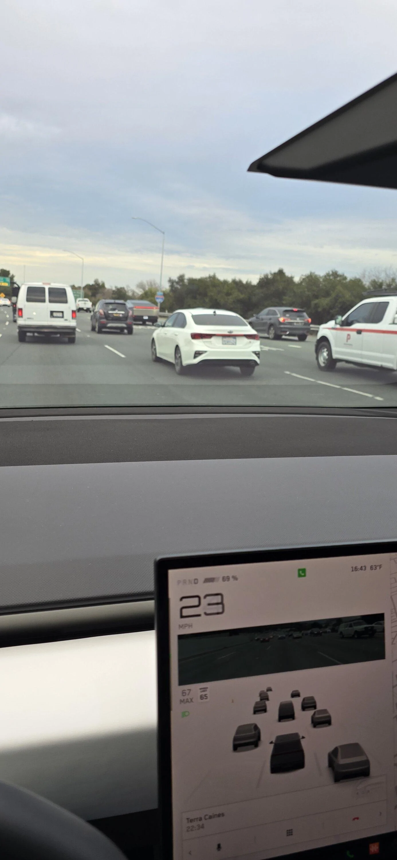 Tesla Cybertruck Saw you on 680 East Bay 20240216_164324