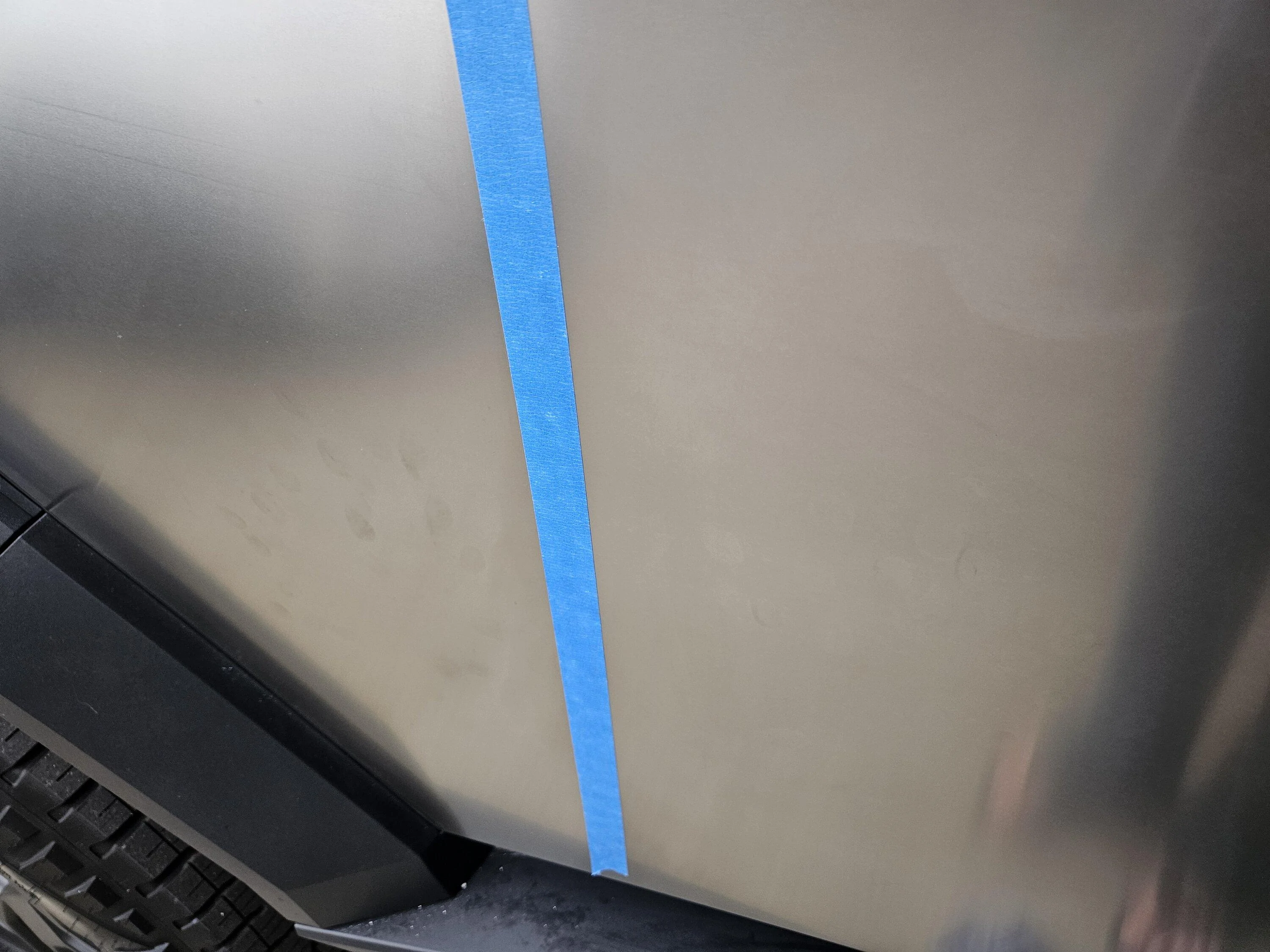 Tesla Cybertruck Initial cleaning test results - Shiela Shine and Magic Eraser 20240217_082108