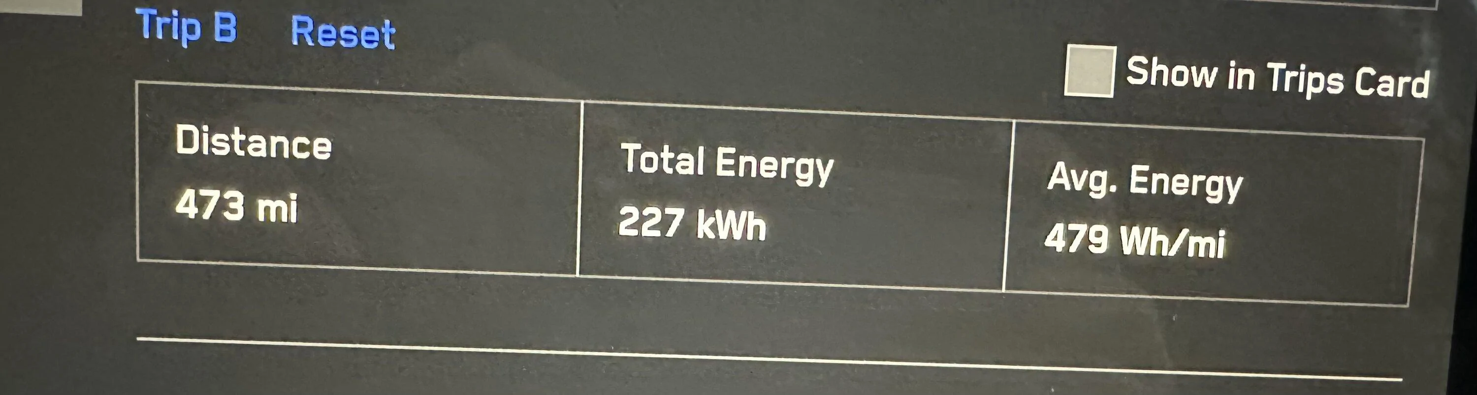Tesla Cybertruck My Cybertruck range from 473 mile road trip from SoCal to Bay Area IMG_1737
