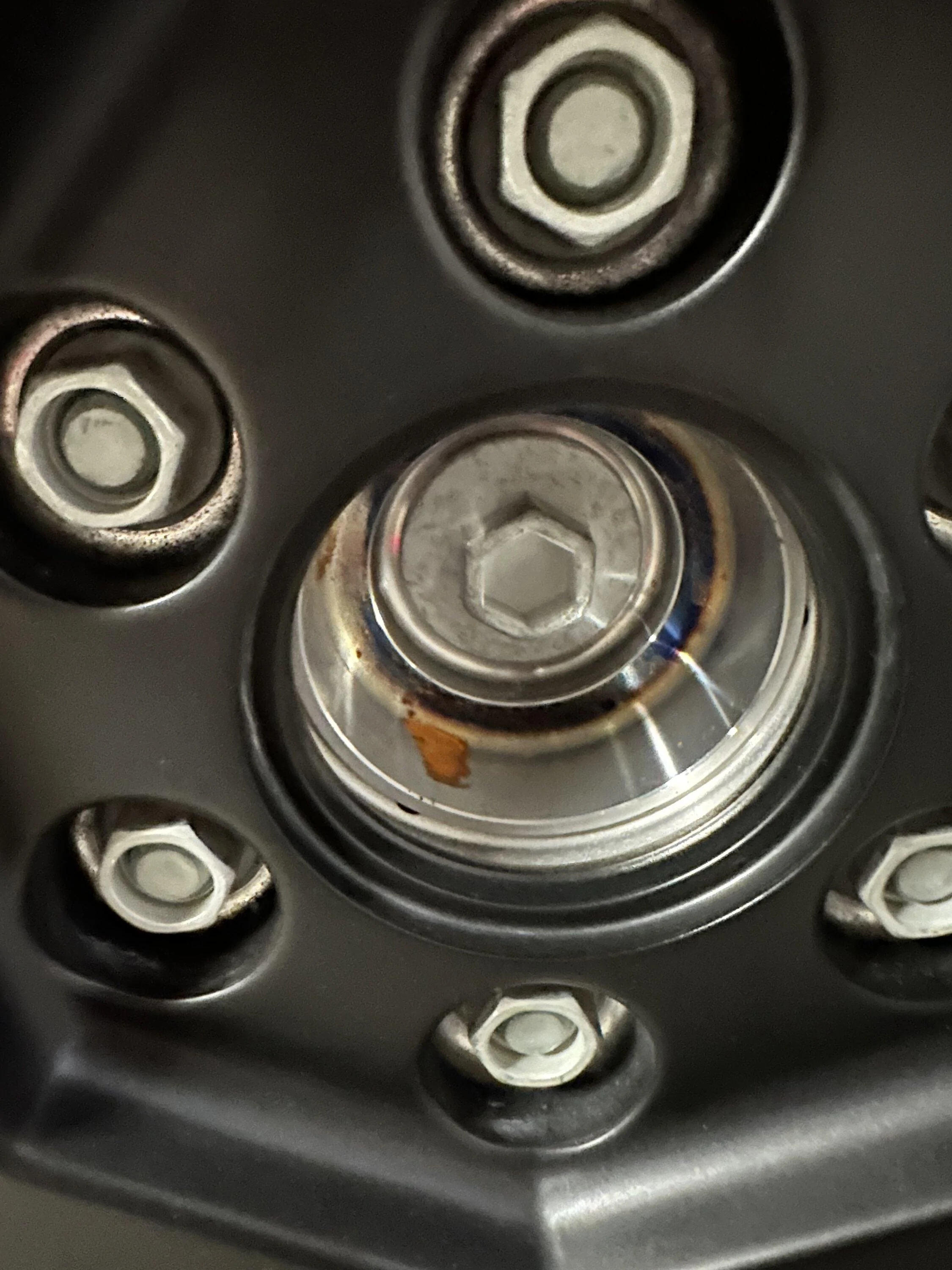 Tesla Cybertruck Rust spots on the wheel hubs IMG_0198