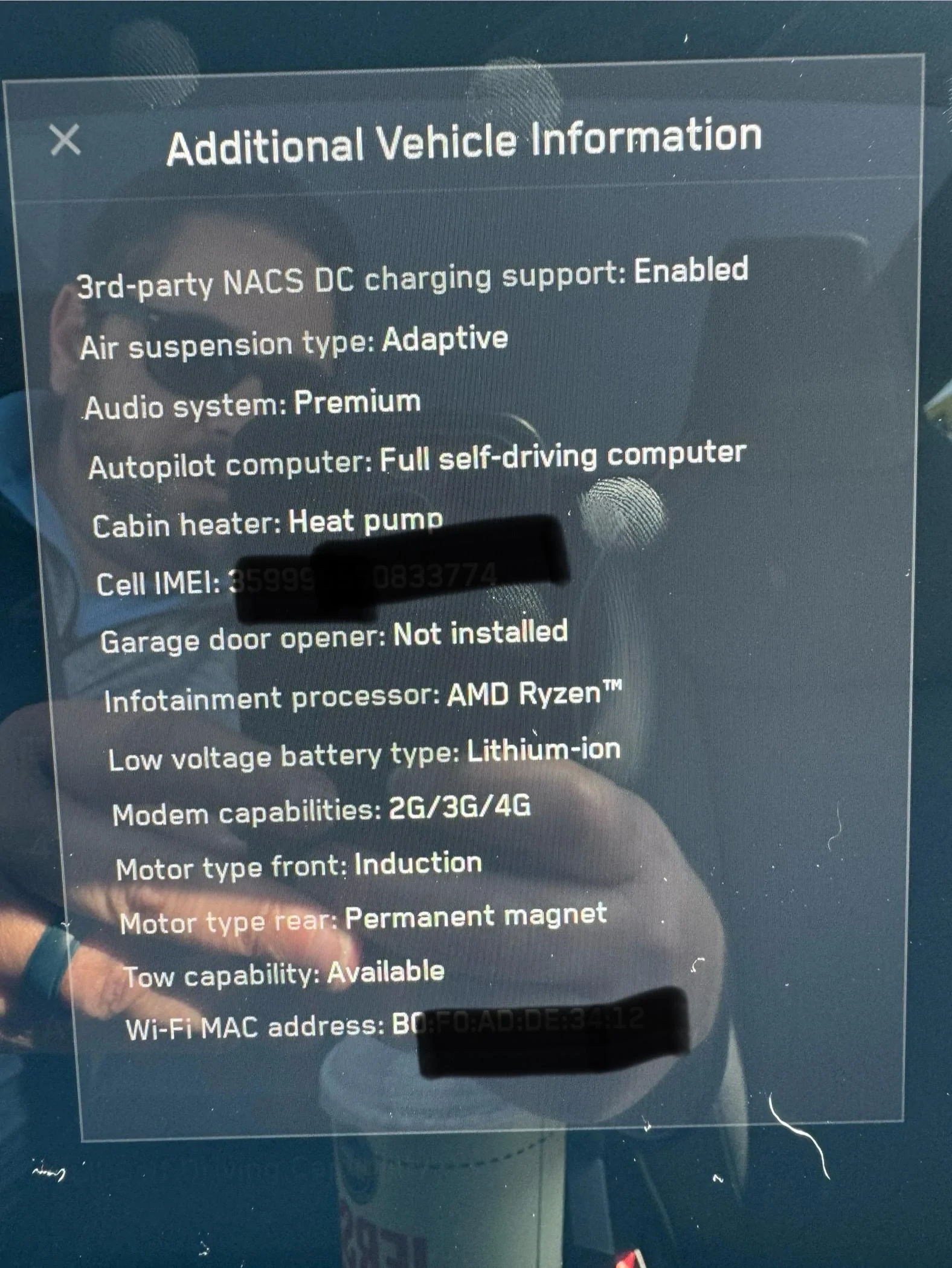Tesla Cybertruck HomeLink and the Cybertruck: "GARAGE DOOR OPENER: NOT INSTALLED" in settings IMG_1285