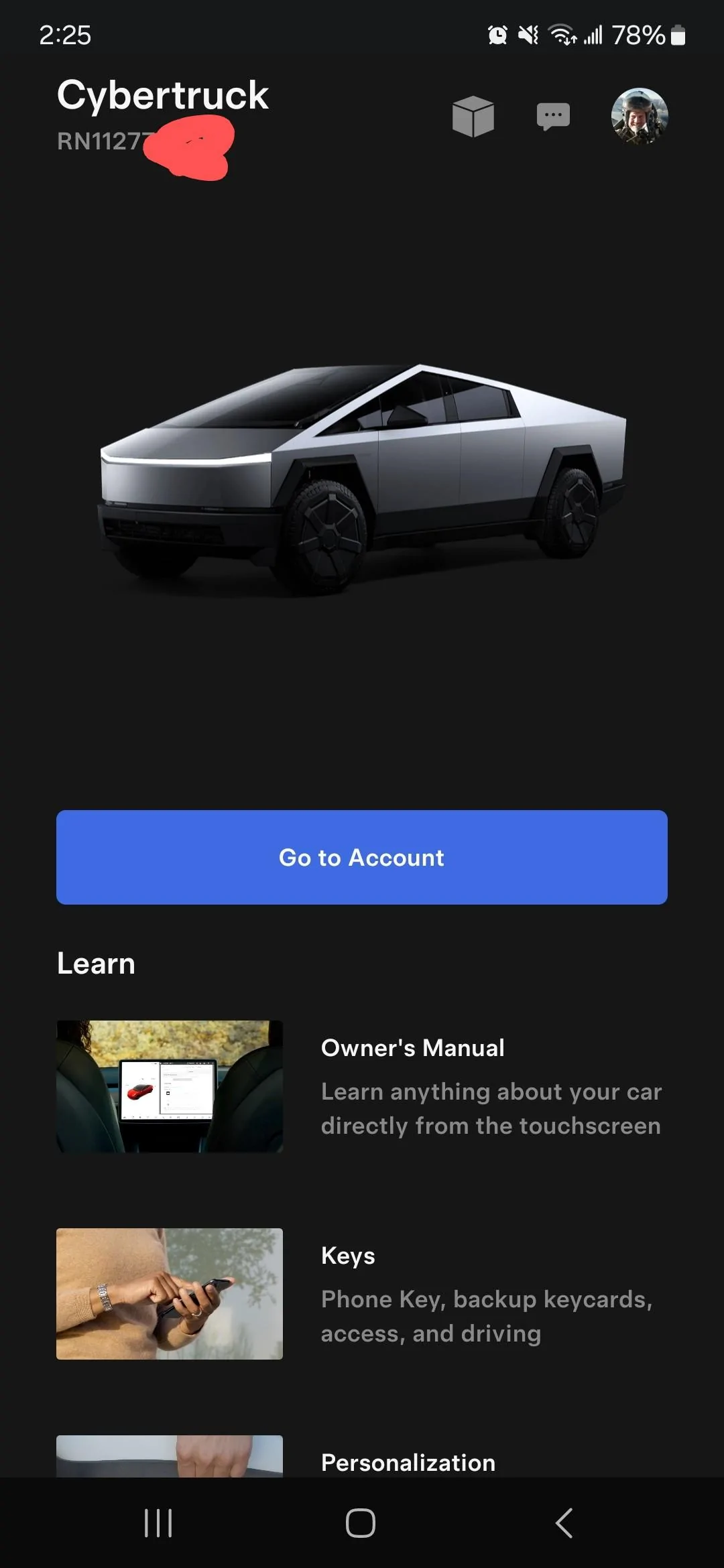 Tesla Cybertruck Did anybody else's app just change for the CT? Screenshot_20240222_142558_Tesla~2