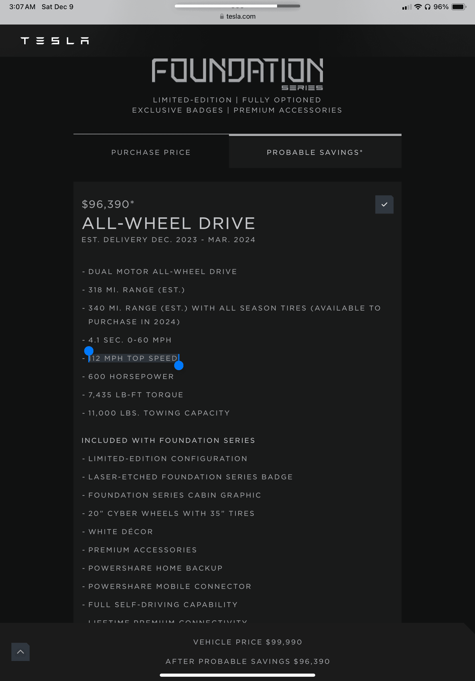 Tesla Cybertruck Edmunds: Cybertruck range test achieves 334 miles! Exceeding estimated range 👍 IMG_2777
