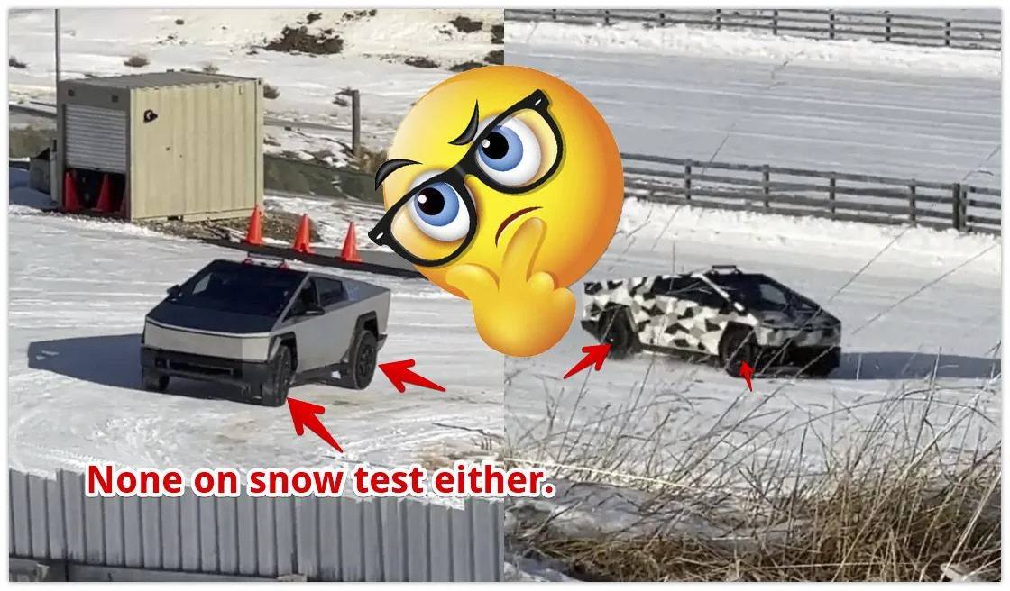 Tesla Cybertruck About that aero cover / tire damage... "Take them off!" Cybertruck test vehicles images - Google Search 2024-02-23 08-12-14