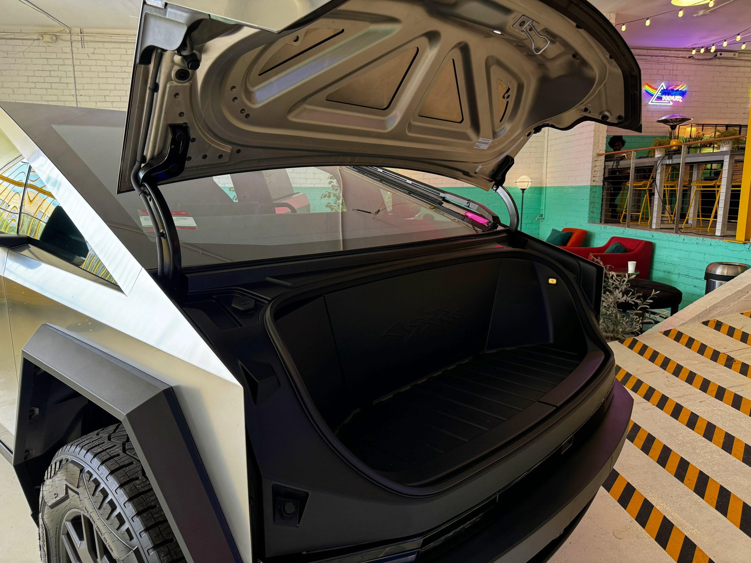 Tesla Cybertruck Cybertruck on display at Awakening coffee in LA IMG_6942
