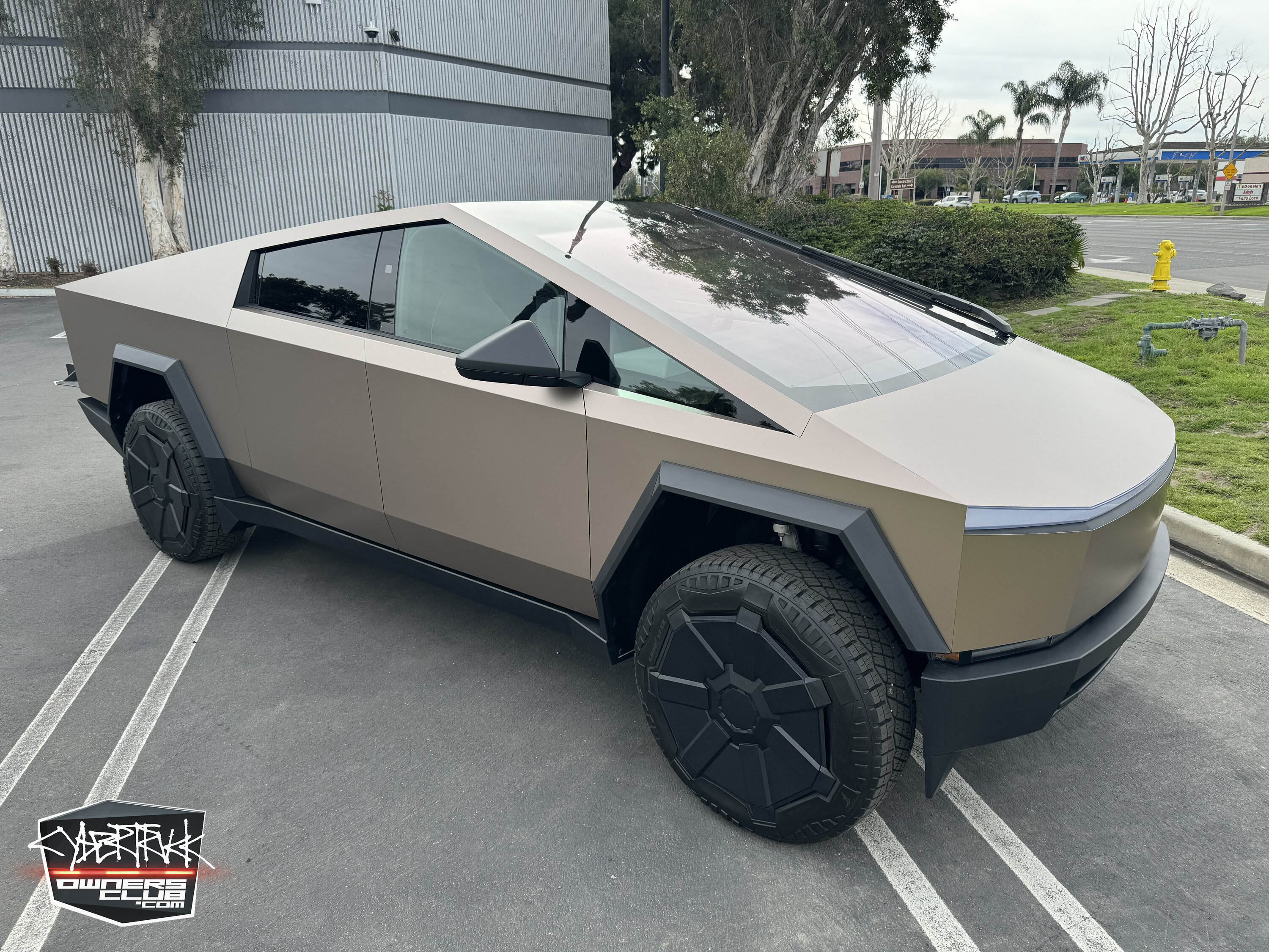 Tesla Cybertruck Satin Rose Gold PPF wrap on Cybertruck - first real life look! (Irvine, CA) satin rose gold ppf wrap cybertruck 1