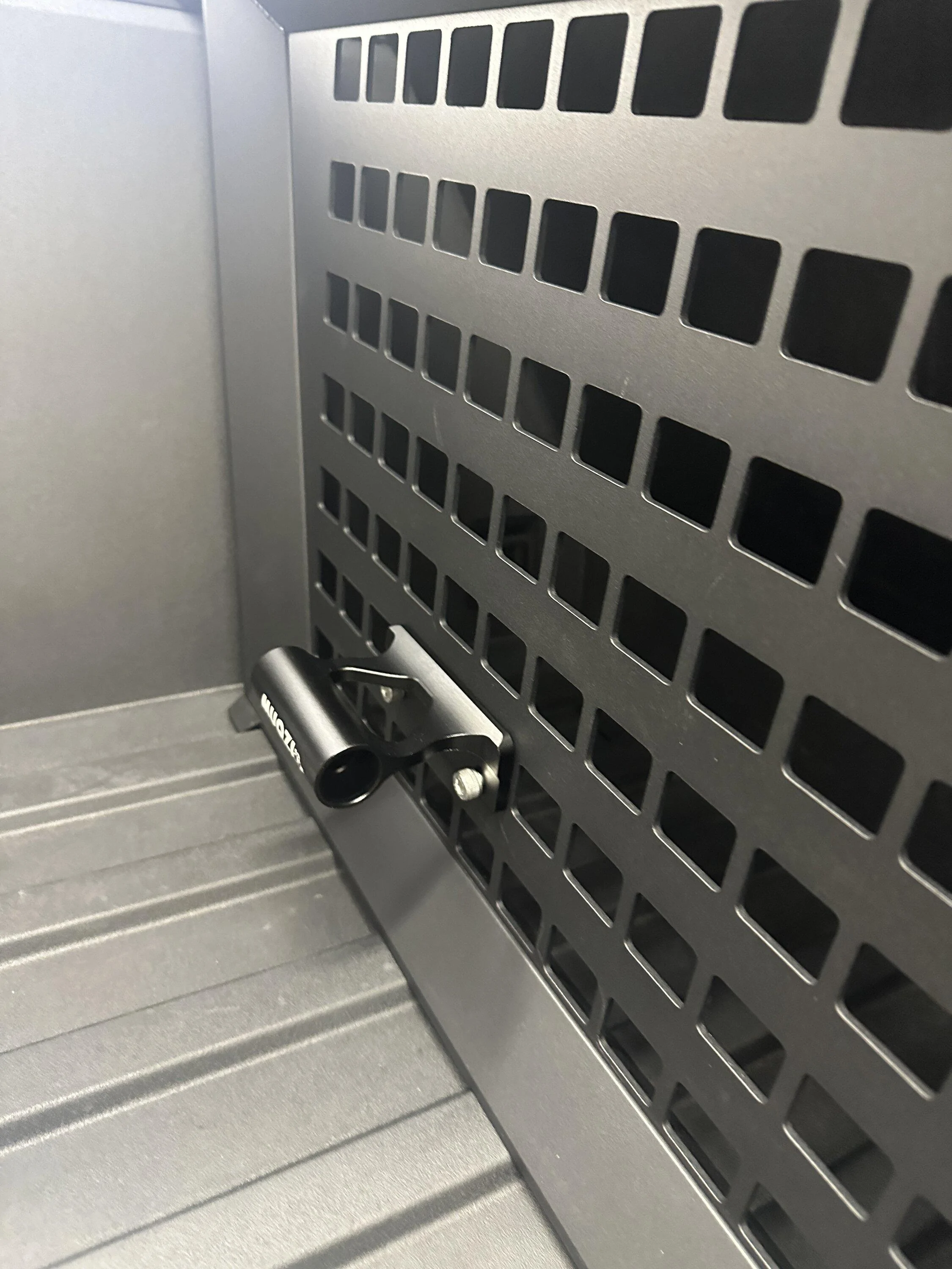 Tesla Cybertruck Bike Mount (2 Fork Mounts) installed on Vault Cargo Divider! IMG_0804