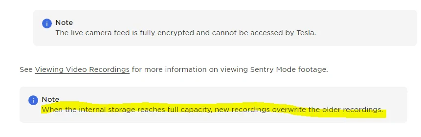Tesla Cybertruck Sentry Mode USB drive full after 10 days... how to overwrite old files automatically? 1708963343805