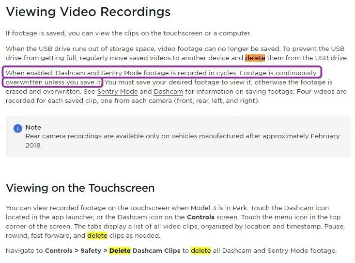 Tesla Cybertruck Sentry Mode USB drive full after 10 days... how to overwrite old files automatically? rbzQvO