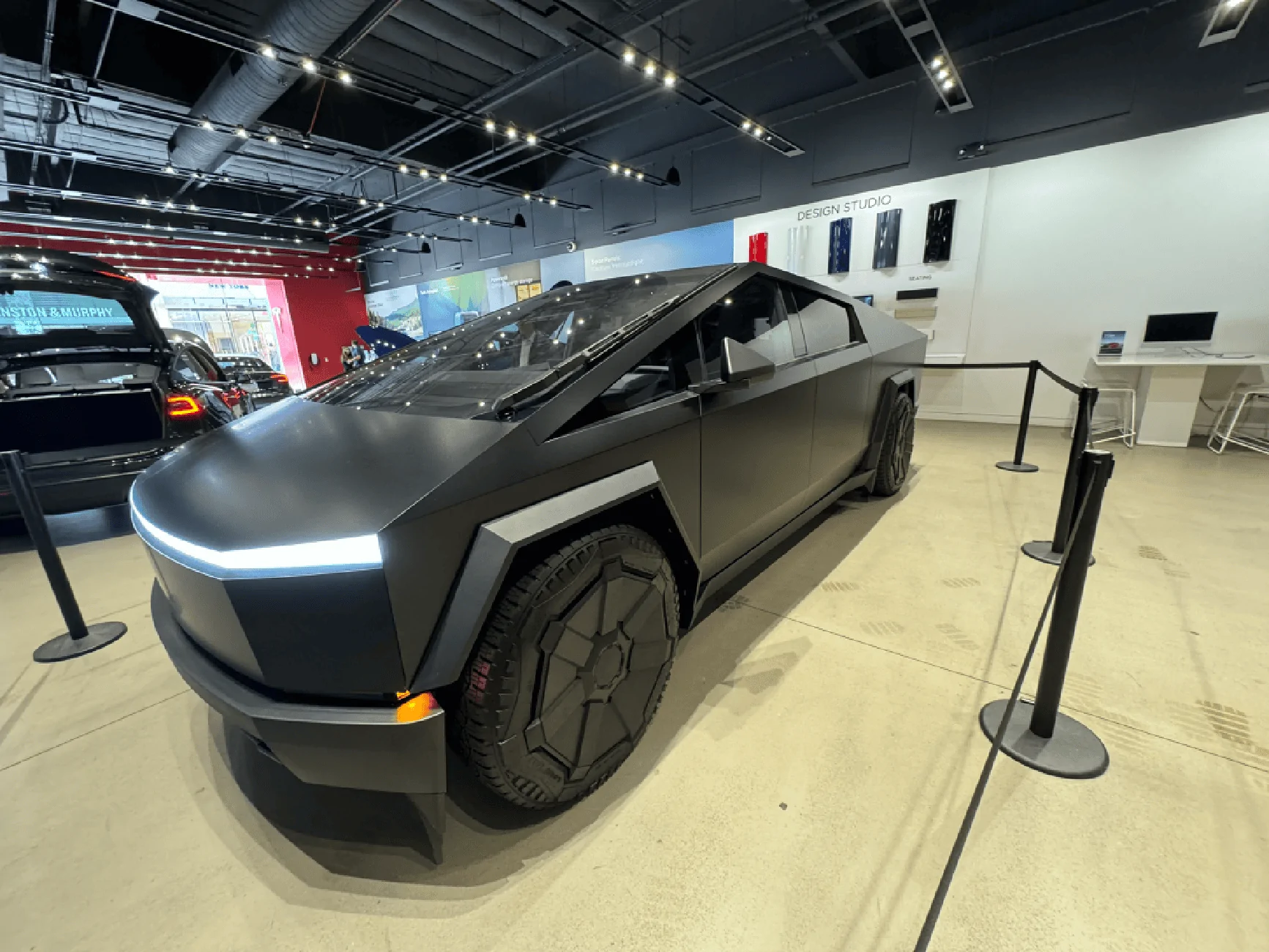 Tesla Cybertruck San Diego UTC Tesla store has Black Wrapped Cybertruck on display. WOW!!!! IMG_1047