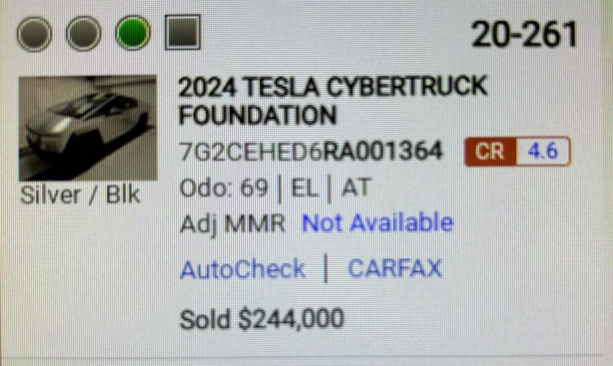 Tesla Cybertruck Cybertruck sells for $244,000 at Manheim wholesale auction! GHcidTzWUAArHFd