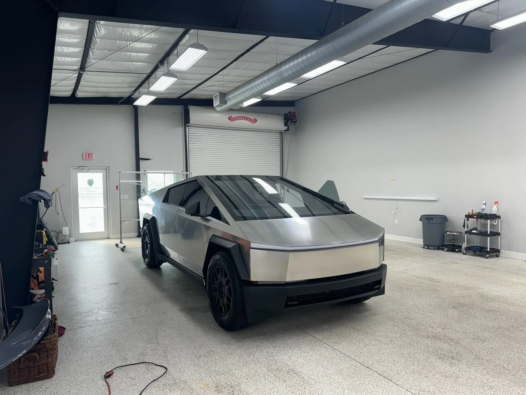 Tesla Cybertruck 25% 3M Ceramic IR tint is a decent match to factory rear window tint CT Tint