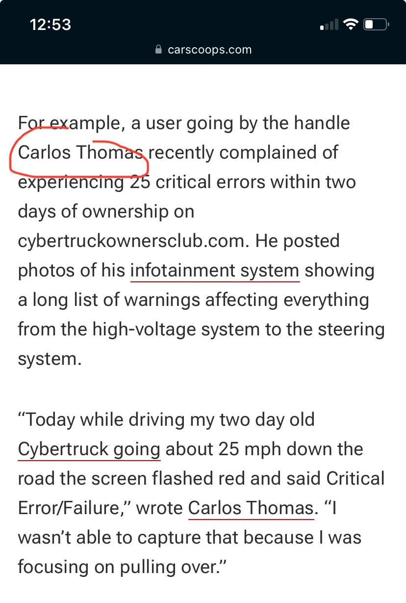 Tesla Cybertruck My turn for Critical Error, week 2 IMG_5370