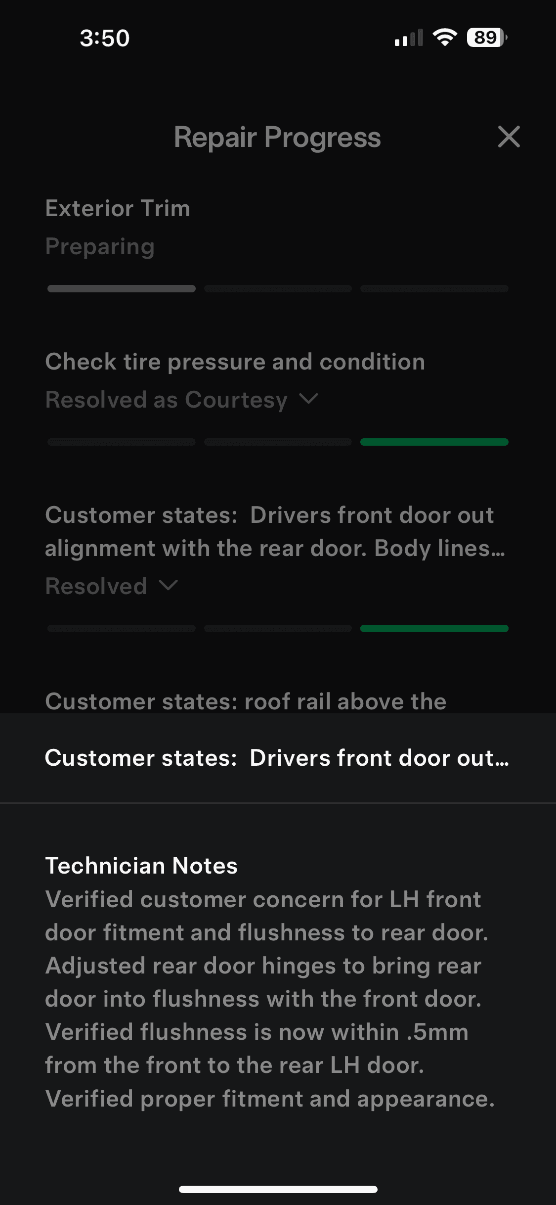 Tesla Cybertruck Common Issues -- & Resolutions from Tesla Service Center IMG_2025