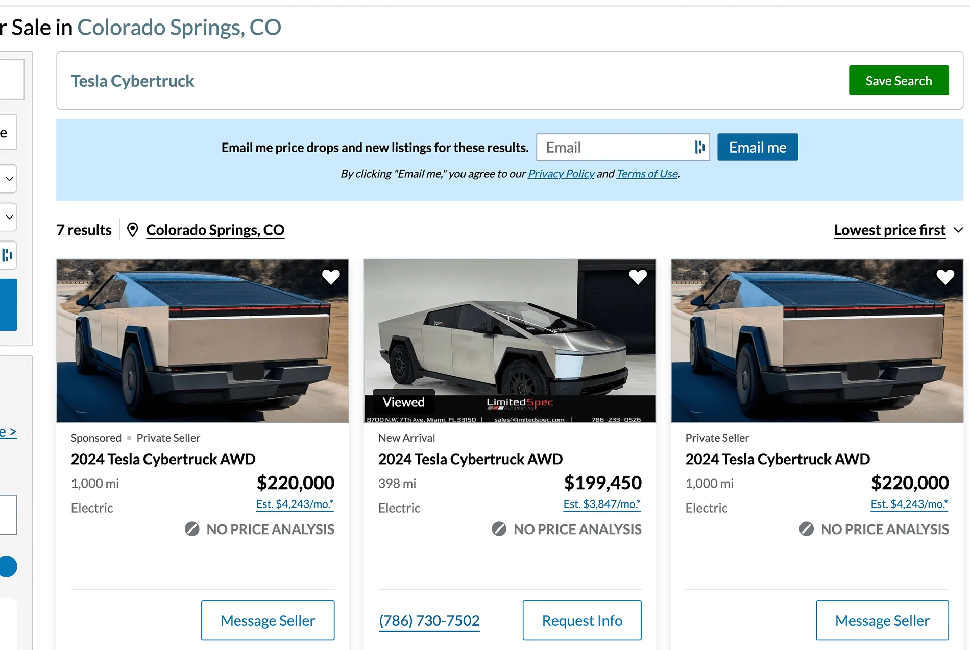 Tesla Cybertruck Are people really selling their Cybertrucks for $200k+ or is that all hype and are there ramifications? Screenshot 2024-03-05 at 9.14.26 AM