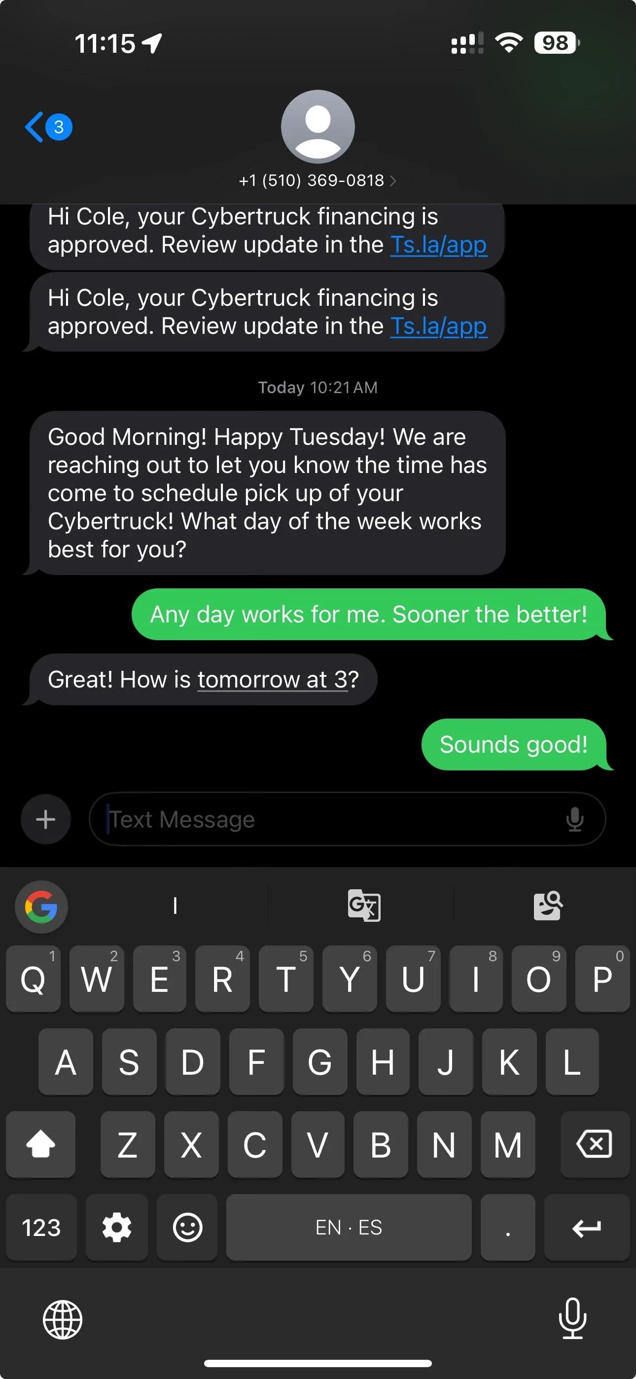 Tesla Cybertruck Utah Delivery.  Yassssssss! Screenshot 2024-03-05 at 11.15.33 AM