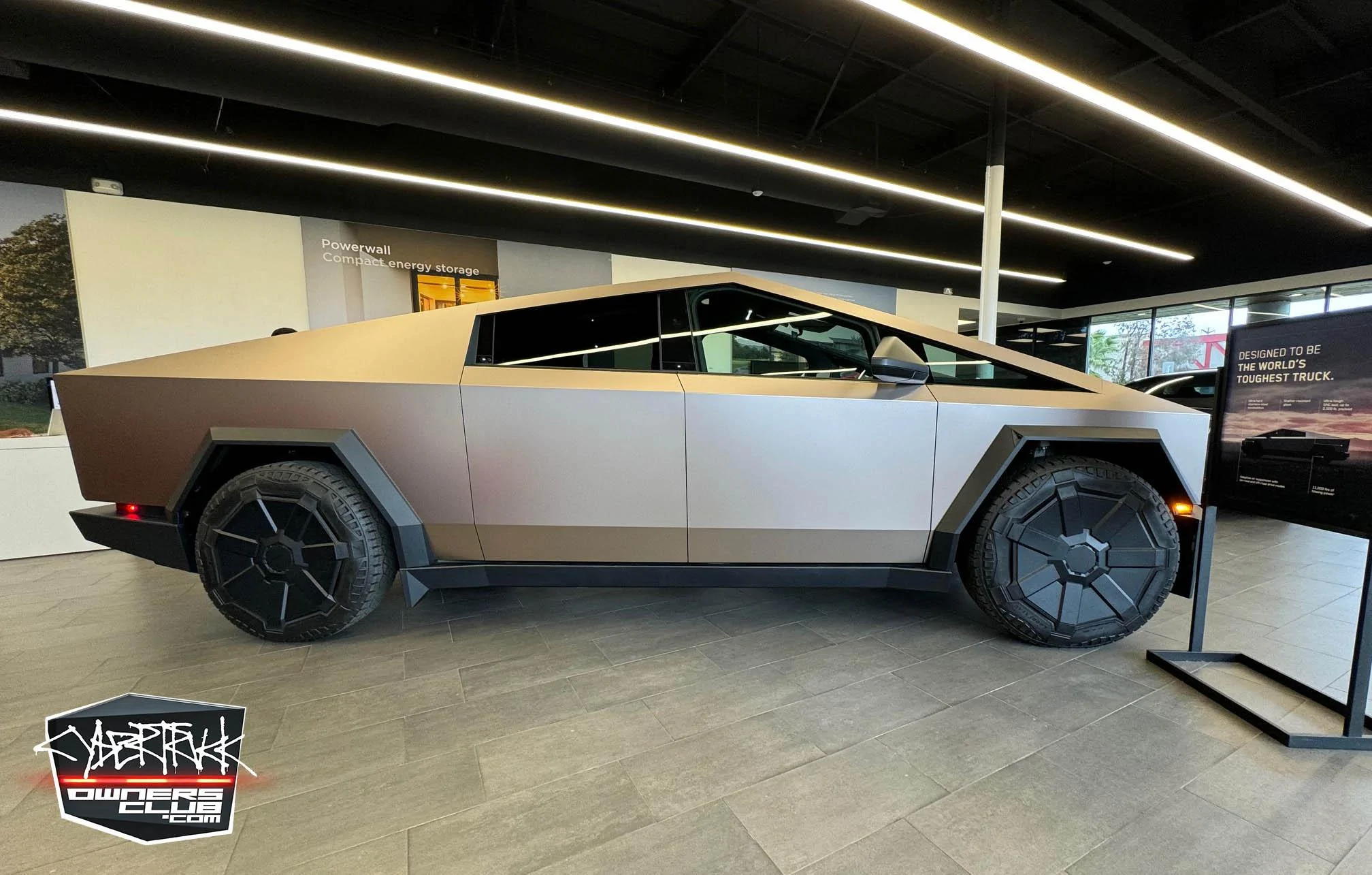 Tesla Cybertruck Satin Rose Gold Factory PPF wrap on Cybertruck - job quality closeup photos Satin Rose Gold PPF wrap Cybertruck 6