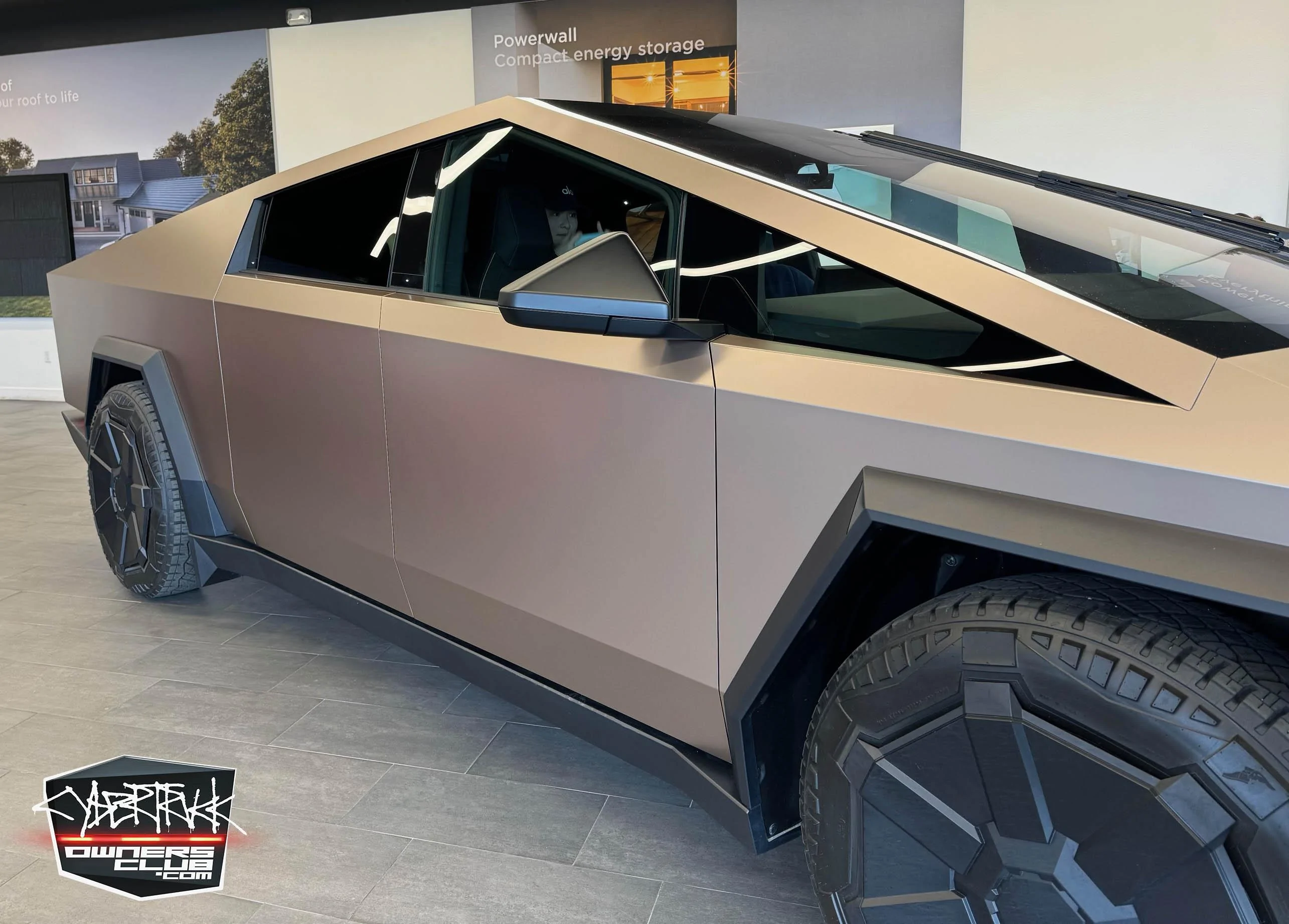 Tesla Cybertruck Satin Rose Gold Factory PPF wrap on Cybertruck - job quality closeup photos Satin Rose Gold PPF wrap Cybertruck 18