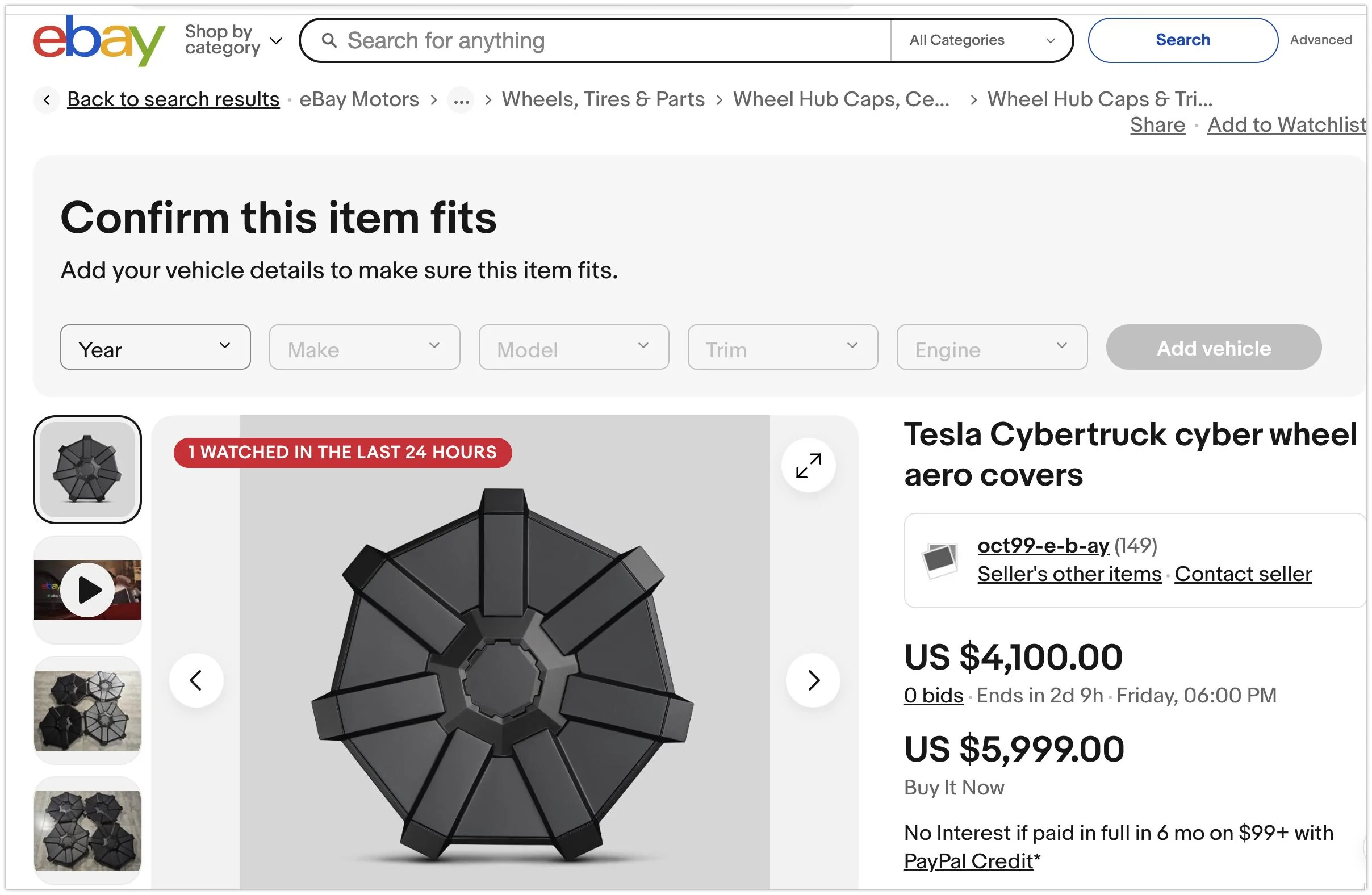 Tesla Cybertruck Any Wheel Covers that fit? Tesla Cybertruck cyber wheel aero covers | eBay 2024-03-06 08-55-49