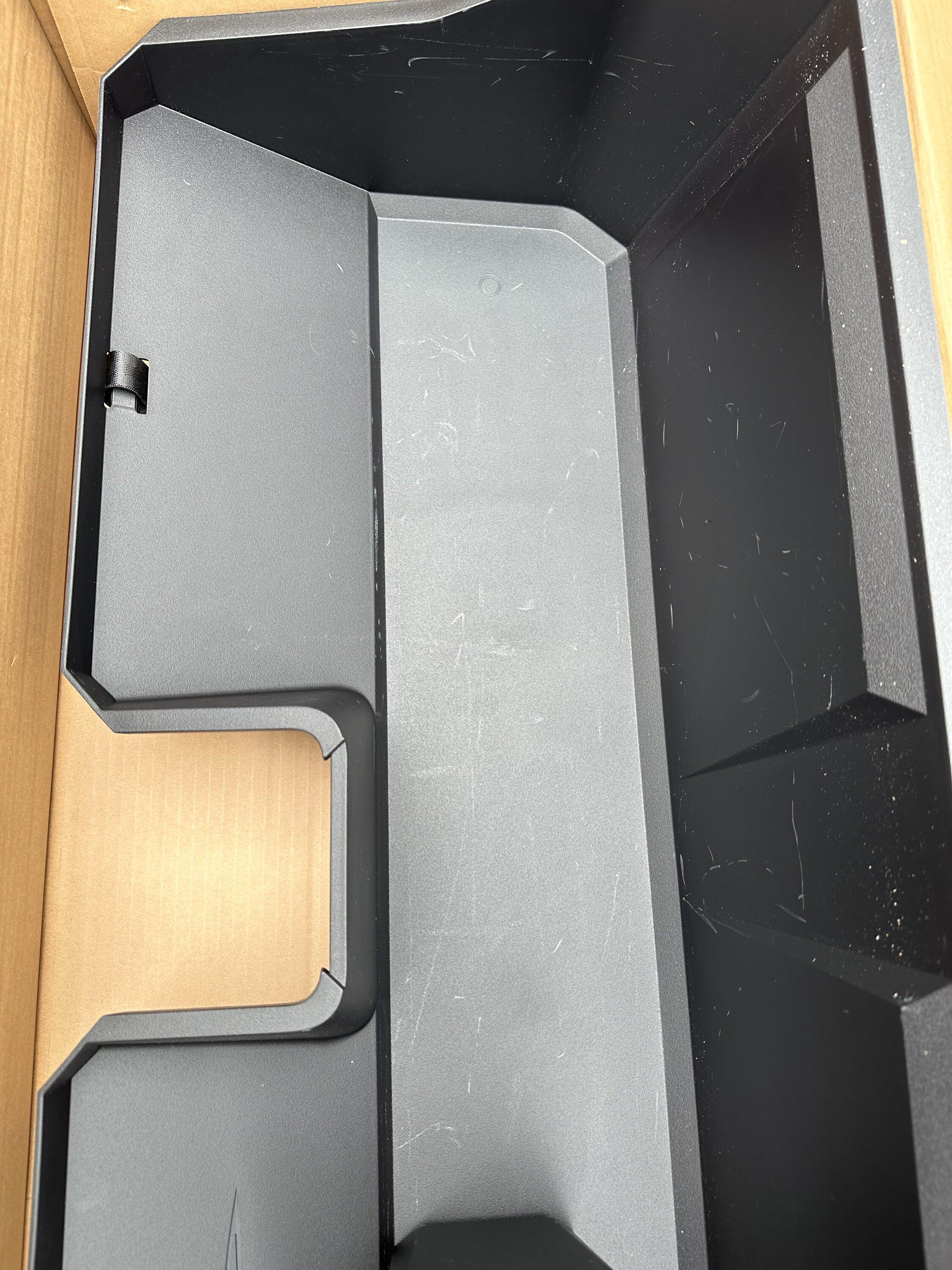 Tesla Cybertruck Underseat storage scratched IMG_4409