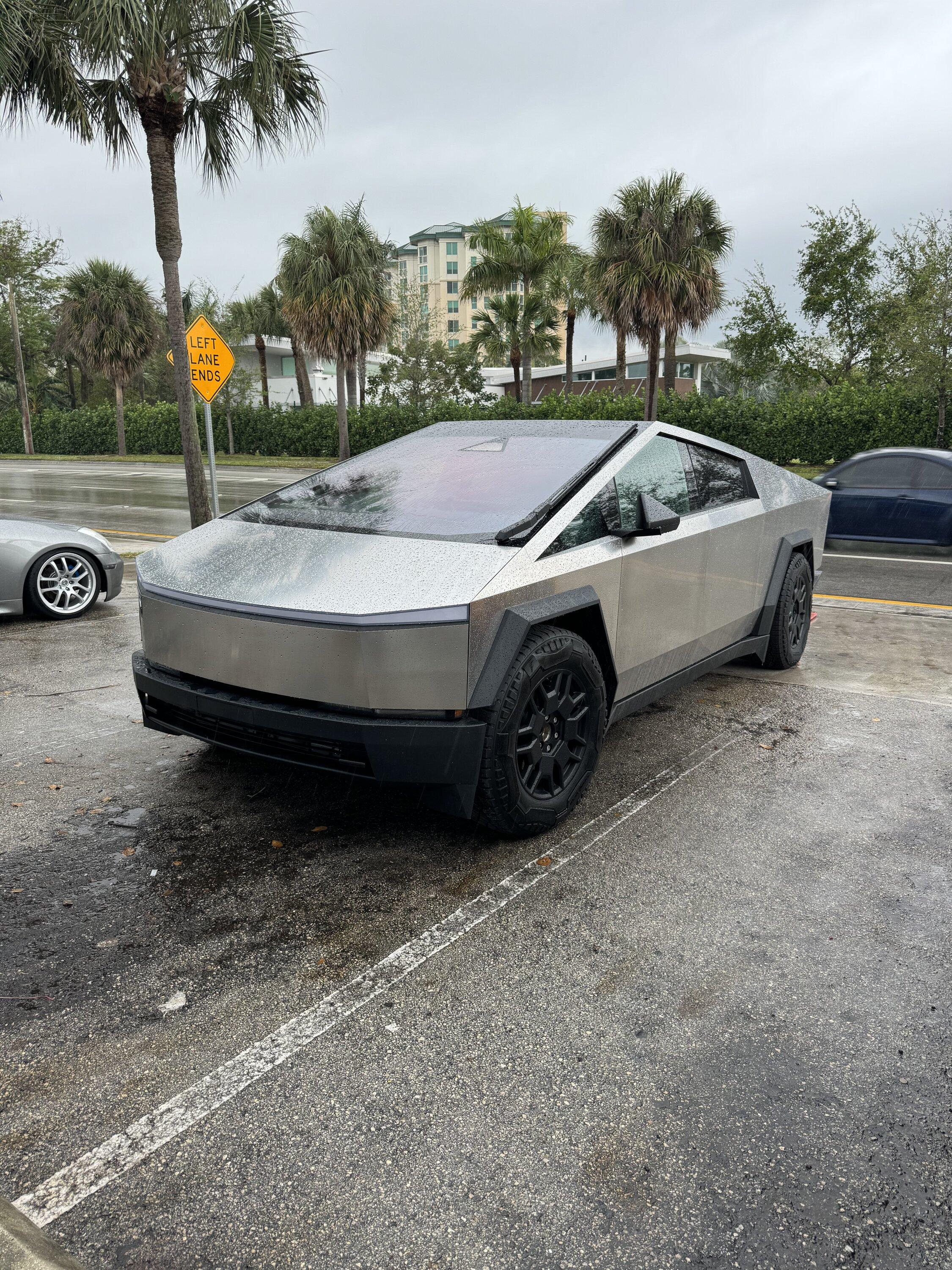 Tesla Cybertruck Cybertruck Wet Is The Most Beautiful Creature On Earth IMG_5934