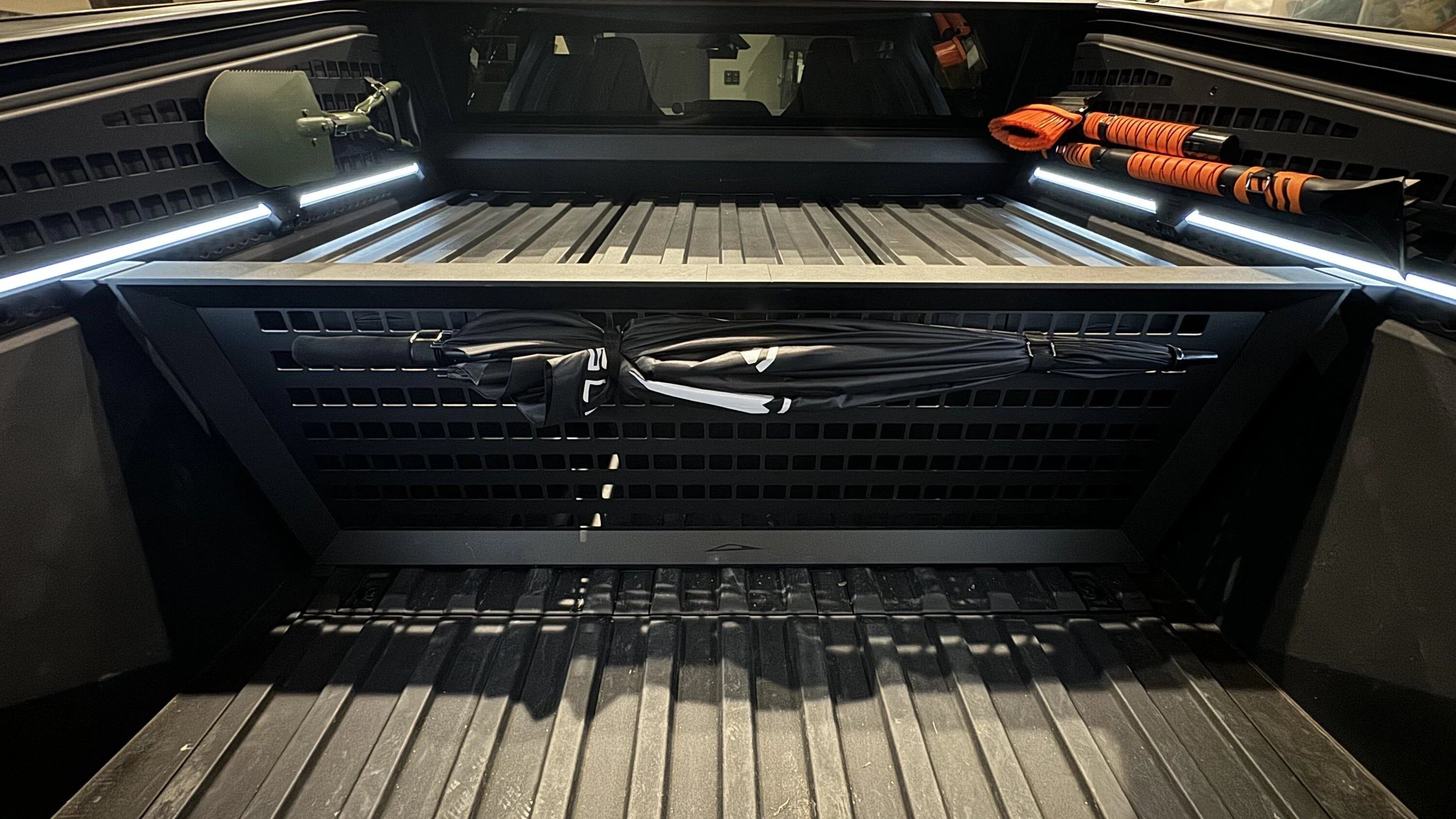 Tesla Cybertruck Vault Cargo Bins - First Installed Photos Cybertruck Vault Cargo Bins Installed Photos 4