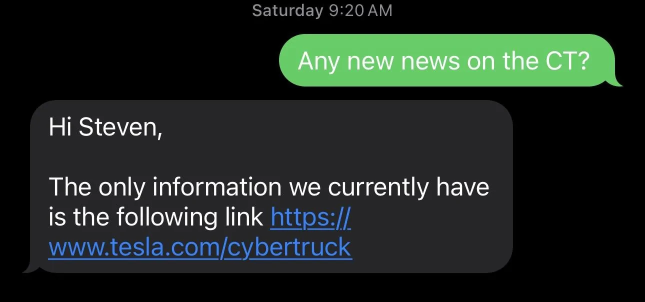 Tesla Cybertruck Refreshing App for VIN IMG_1844
