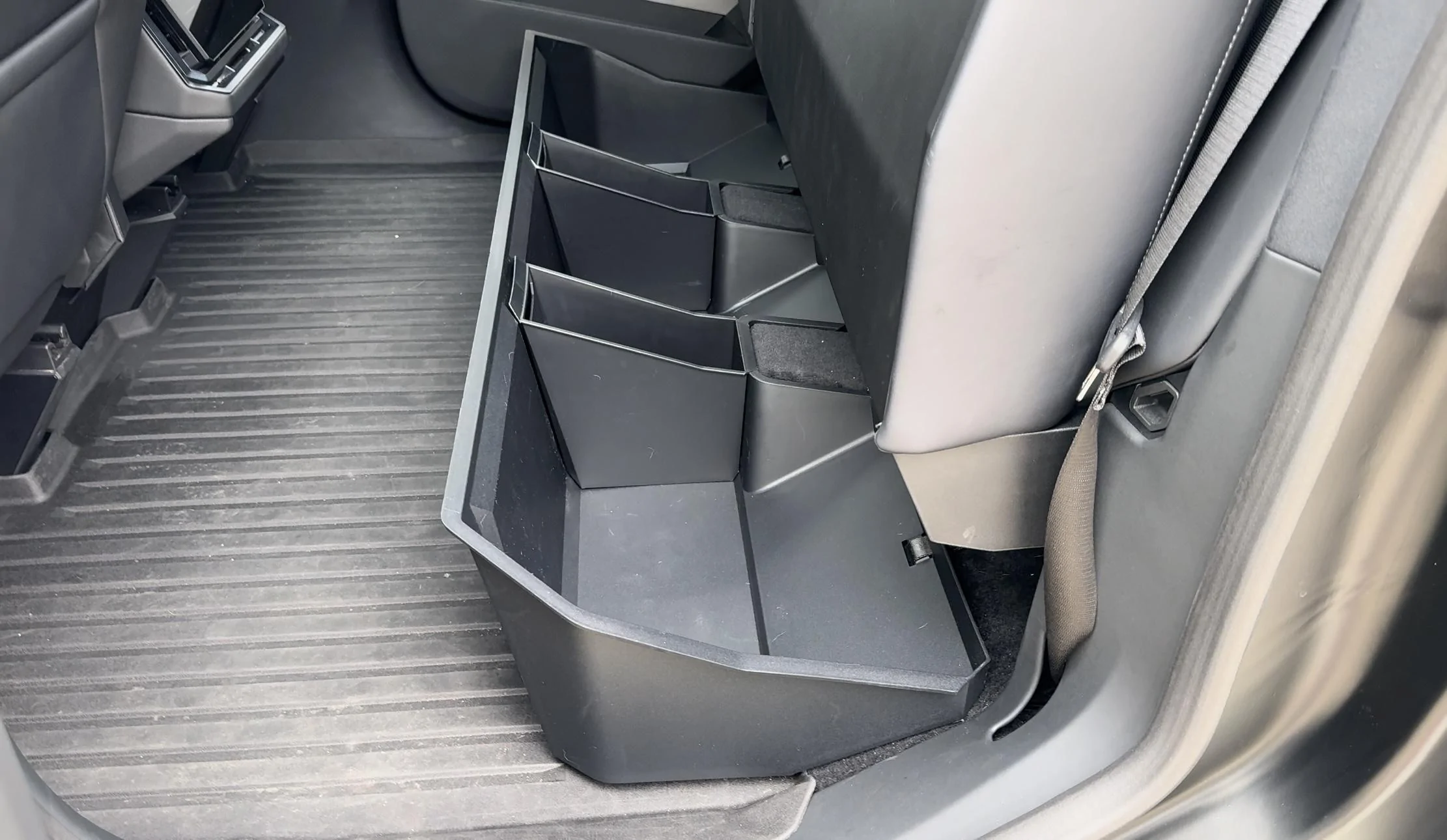 Tesla Cybertruck Tesla Underseat Storage Bin - Installed Photos & Review IMG_6205