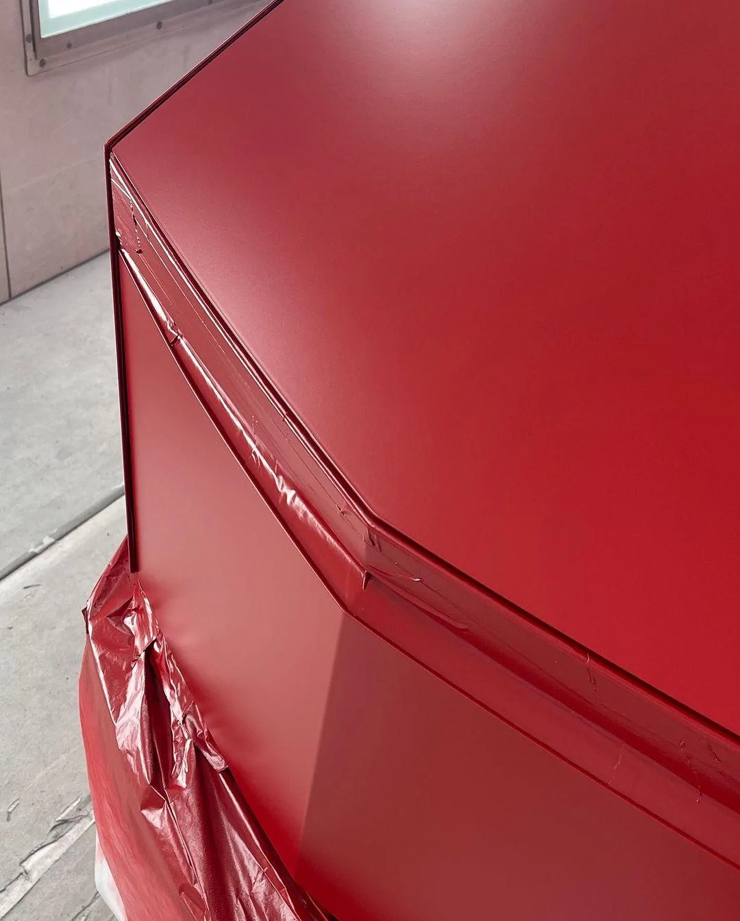 Tesla Cybertruck First liquid PPF "painted" Cybertruck in Rosso Ferrari Red First liquid PPF %22painted%22 Cybertruck in Rosso Ferrari Red 5