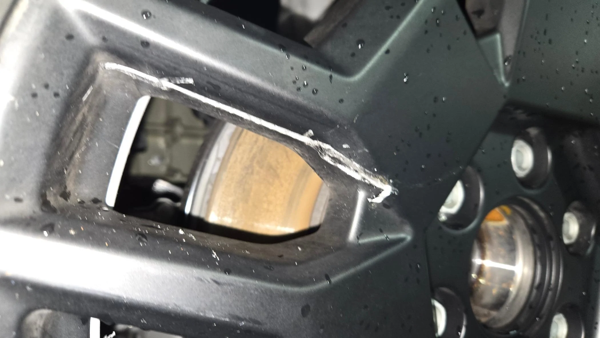 Tesla Cybertruck Quick Quack car wash track popped my tire! 20240311_193735