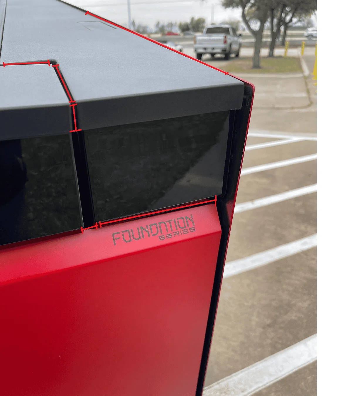 Tesla Cybertruck First liquid PPF "painted" Cybertruck in Rosso Ferrari Red 1710285157379-za