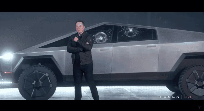 Tesla Cybertruck Tesla May Be Testing Cybertruck's Armor Glass By Using It In Mobile Service Fleet 7611B5F5-BCC5-412F-8D30-9B8C9BF8433F