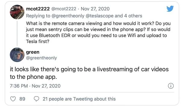 Tesla Cybertruck Tesla owners are going to be able to remotely view what their Autopilot cameras can see Screen Shot 2020-11-29 at 11.55.41 AM