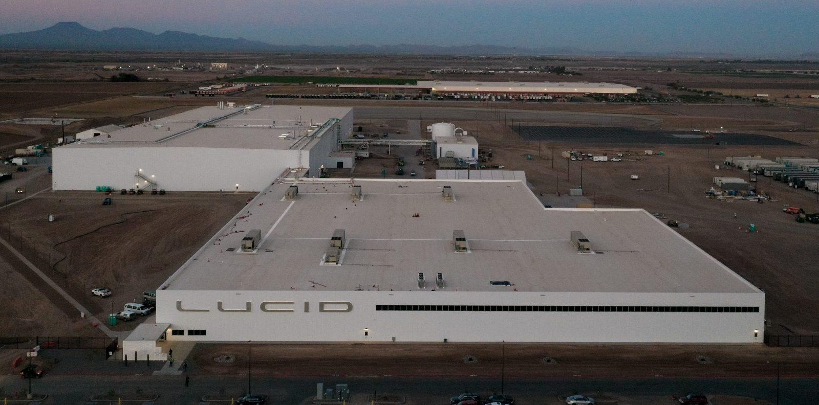 Tesla Cybertruck Lucid factory phase 1 complete Aerial_2-1-e1606795245948
