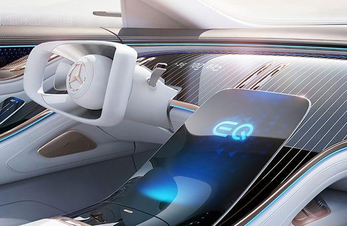 Tesla Cybertruck What steering wheel would you like to see? 2021-VISION-EQS-SUV-FMG-011-2UP-DR