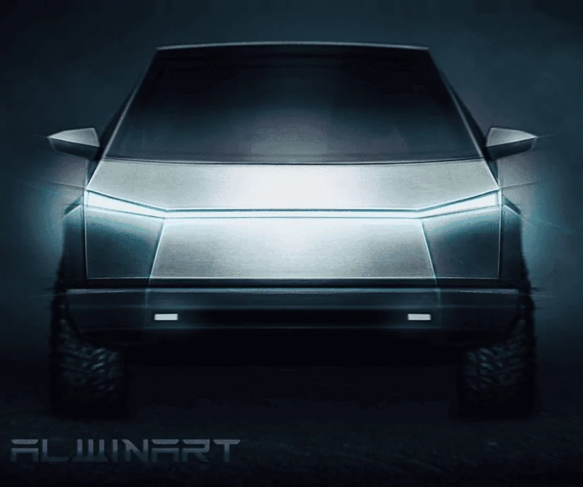 Tesla Cybertruck Cybertruck imagined with side mirrors and windshield wiper 1608038669256