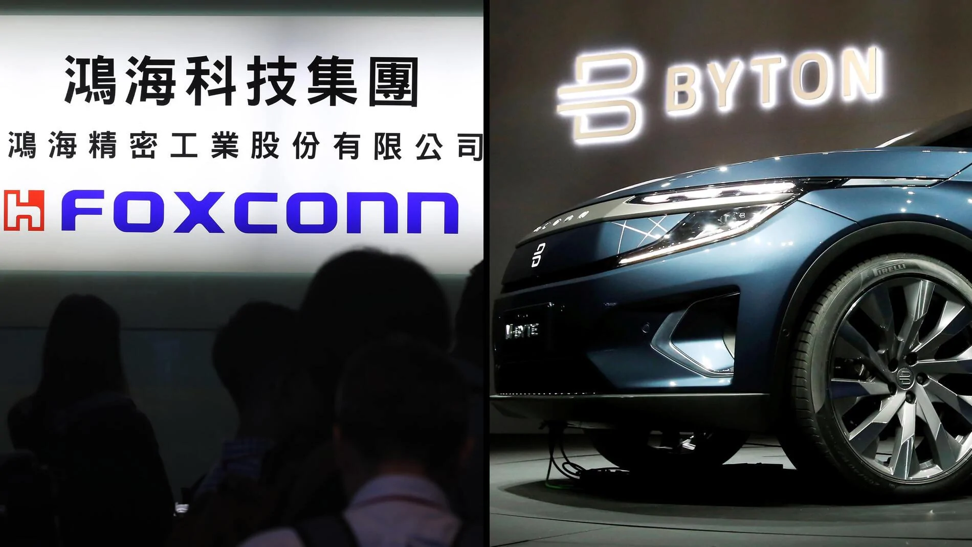 Tesla Cybertruck Foxconn Seals Manufacturing Deal With Chinese EV Startup Byton 2F6%2F6%2F9%2F5%2F31545966-1-eng-GB%2FFoxconnByton