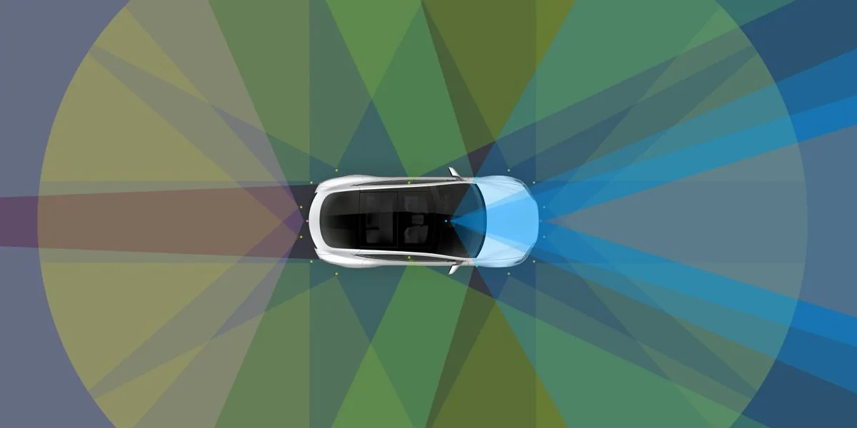 Tesla Cybertruck Tesla Files to use new millimeter-wave radar on FSD cars. Tesla-Autopilot-Radar-e1603395743425