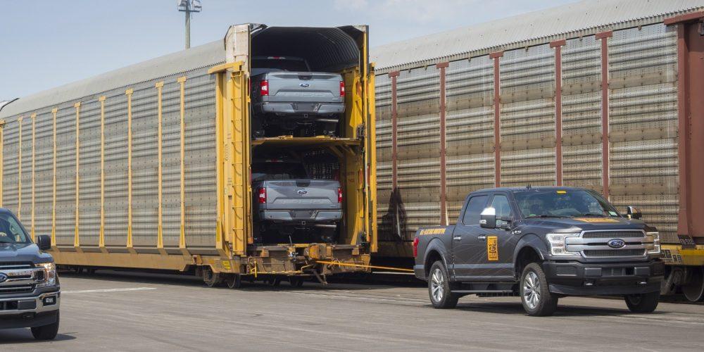 Tesla Cybertruck EV Trucks Compared: Cybertruck has head start on F-150 EV and GMC Hummer EV F-150-Electric-Towing-Train