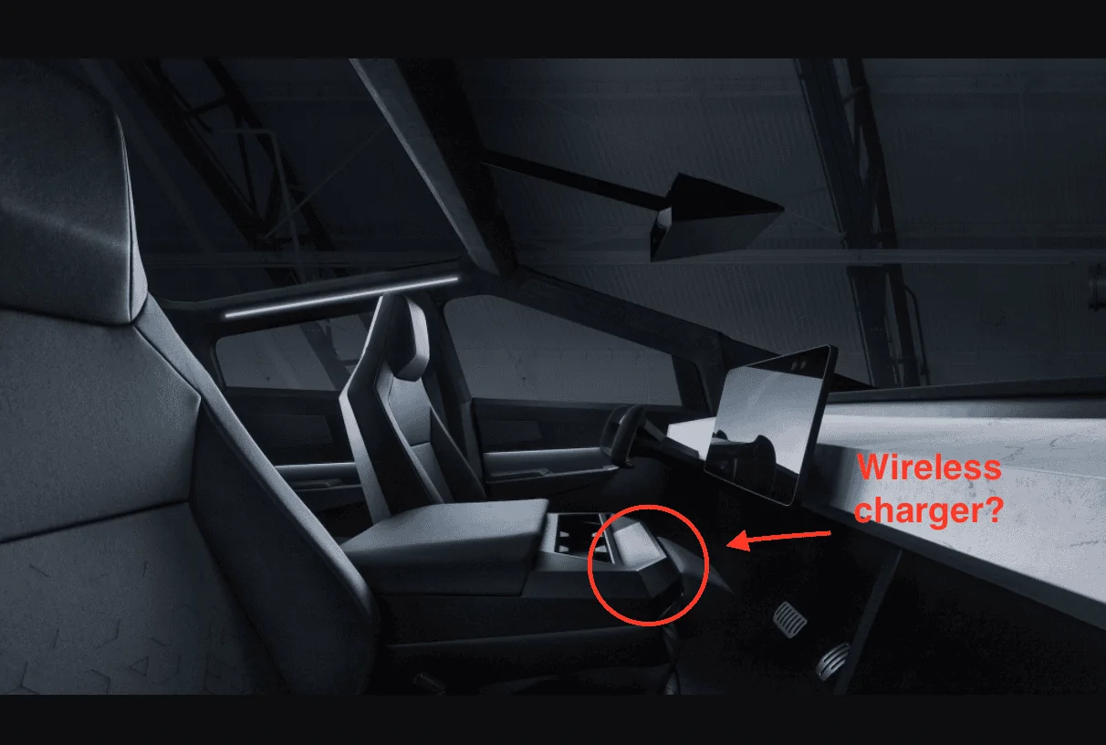 Tesla Cybertruck Cybertruck Wireless Charging? Screen Shot 2021-01-23 at 10.58.20 PM